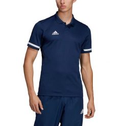 Team 19 Polo 806. Białe koszulki polo męskie ADIDAS, s, bez wzorów, sportowe, bez kołnierzyka, bez ramiączek. W wyprzedaży za 65.00 zł.