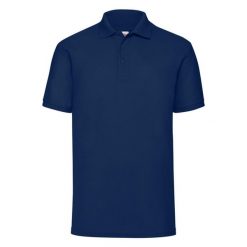 Męska Koszulka Polo 65/35 Pique. Niebieskie koszulki polo męskie Fruit of the Loom, m, bez wzorów, bez kołnierzyka, bez ramiączek. Za 74.99 zł.