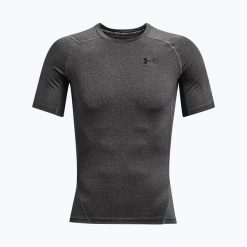 Koszulka treningowa męska Under Armour Ua Hg Armour Comp SS. Szare bielizna termoaktywna męska Under Armour, m, bez wzorów, bez ramiączek, do biegania. Za 89.99 zł.