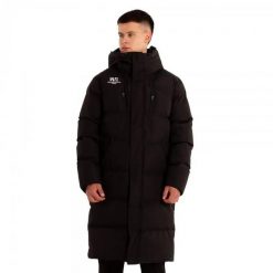 Długa kurtka William Martin Manchester Black. Czarne kurtki męskie Softee, bez wzorów, z puchu, sportowe, bez ramiączek, bez kaptura. Za 468.99 zł.