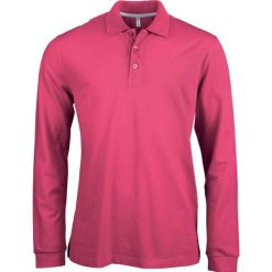 Koszulka polo z długim rękawem Kariban. Czerwone koszulki męskie z długim rękawem KARIBAN, m, bez wzorów, eleganckie, bez kołnierzyka, bez ramiączek. Za 151.50 zł.