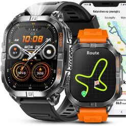 SMARTWATCH ZEGAREK MĘSKI GPS WODOODPORNY LATARKA ROZMOWY DWA PASKI MENU PL. Zegarki męskie JG Smart. Za 423.60 zł.