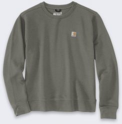 Bluza Carhartt French Terry Dusty Olive. Zielone bluzy nierozpinane męskie Mitchell & Ness, m, bez wzorów, bez ramiączek, bez kaptura. Za 225.43 zł.