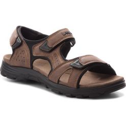 Sandały LANETTI - MS17011-1 Brązowy. Brązowe sandały męskie Lanetti, z materiału. Za 79.99 zł.