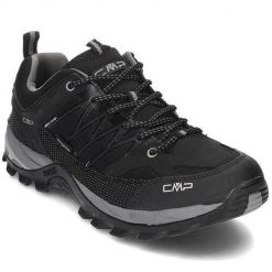 Buty trekkingowe męskie CMP Rigel Low Wp. Czarne buty trekkingowe męskie CMP, bez wzorów, z gumy, sportowe, bez obcasa, bez zapięcia. Za 319.99 zł.
