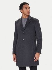 BOSS Płaszcz wełniany Hyde 50549187 Szary Slim Fit. Szare płaszcze męskie Boss, na zimę, m, bez wzorów, z wełny, bez kaptura. Za 2,429.00 zł.