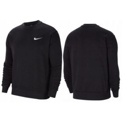 Bluza do piłki nożnej męska Nike Park 20 Fleece Crew. Czarne bluzy nierozpinane męskie Nike, m, bez wzorów, sportowe, bez ramiączek, bez kaptura. Za 255.25 zł.