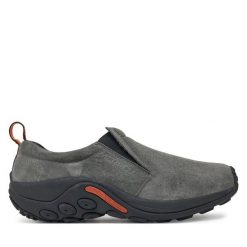 Półbuty Merrell. Szare codzienne półbuty męskie Merrell, bez wzorów, bez obcasa, bez zapięcia. Za 249.99 zł.