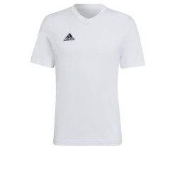Koszulka treningowa męska adidas Entrada 22 Tee. Białe t-shirty sportowe męskie ADIDAS, m, bez wzorów, sportowe, bez ramiączek. Za 68.99 zł.