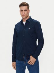 Tommy Jeans Koszula Entry DM0DM19519 Granatowy Regular Fit. Niebieskie koszule męskie Tommy Jeans, l, bez wzorów, z bawełny, bez kołnierzyka, bez ramiączek. Za 329.99 zł.