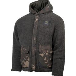 Bluza Męska Wędkarska Nash Zero Tolerance Sherpa Fleece Hoody. Brązowe bluzy nierozpinane męskie Nash, m, bez wzorów, sportowe, bez ramiączek, bez kaptura. Za 539.99 zł.