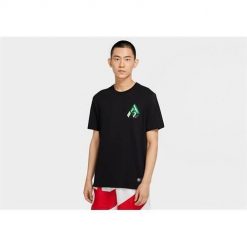 Koszulka sportowa męska Nike Giannis Logo Dri-fit. Czarne t-shirty sportowe męskie Nike, m, bez wzorów, sportowe, bez ramiączek. Za 227.00 zł.