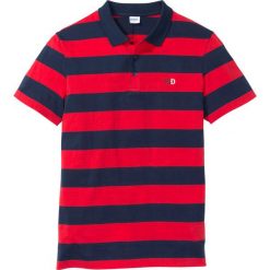 Shirt polo z małym haftem bonprix ciemnoniebiesko-czerwony w paski. Koszulki polo męskie marki bonprix. Za 37.99 zł.