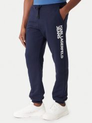 Karl Lagerfeld Jeans Spodnie dresowe A1M10001 Granatowy Slim Fit. Niebieskie spodnie dresowe męskie Karl Lagerfeld Jeans, bez wzorów, z bawełny. Za 469.99 zł.