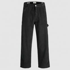 Chino Jack & Jones Alex sztruksowy cieśla czarny. Czarne eleganckie spodnie męskie Jack&Jones, bez wzorów, ze sztruksu, sportowe. Za 253.76 zł.