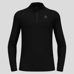 Bluza termiczna Odlo Merino 260 BL Top Turtle Neck LS Half Zip. Czarne bielizna termoaktywna męska Odlo, bez wzorów, z wełny, bez ramiączek, trekkingowe. Za 440.99 zł.
