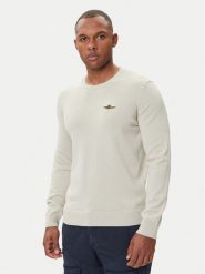 Aeronautica Militare Sweter 252MA1611UL00506 Beżowy Regular Fit. Brązowe kardigany męskie Aeronautica Militare, m, bez wzorów, z bawełny, bez ramiączek. Za 489.99 zł.