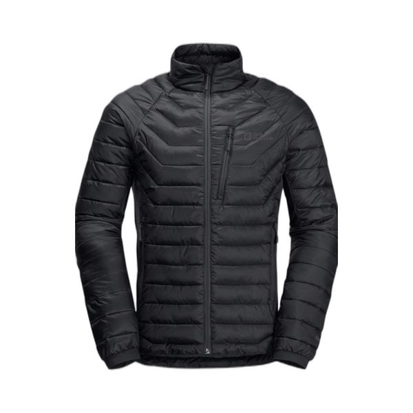 Kurtka puchowa Jack Wolfskin Routeburn Pro Ins. Czarne kurtki męskie Jack Wolfskin, l, bez wzorów, z puchu, sportowe, bez ramiączek, bez kaptura. Za 762.00 zł.