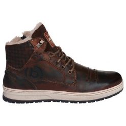 Bugatti Męskie Tenisówki Ze Skórzaną Kostką 321334573200-6100 Dark Brown (Rozmiar 45). Trampki męskie marki Bugatti. W wyprzedaży za 294.00 zł.