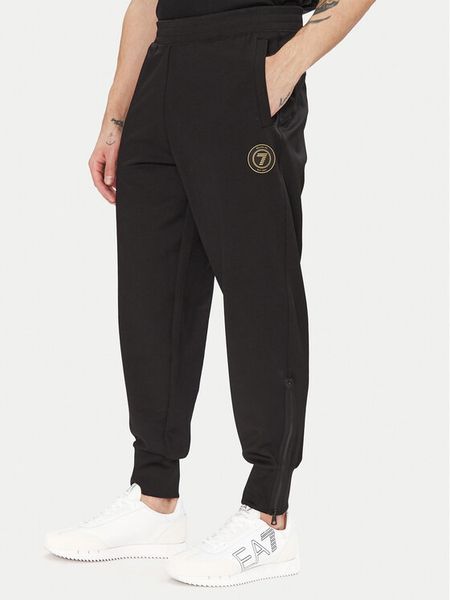 EA7 Emporio Armani Spodnie dresowe 7M000261 AF13526 UC001 Czarny Regular Fit. Czarne spodnie dresowe męskie EA7 Emporio Armani, bez wzorów, z dresówki. Za 479.99 zł.