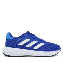 Buty do biegania adidas. Niebieskie buty do biegania męskie ADIDAS, bez wzorów, bez zapięcia, do biegania. Za 219.99 zł.