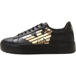 EA7 Emporio Armani LACE UP Sneakersy niskie black/gold. Czarne buty sportowe na co dzień męskie EA7 Emporio Armani, z materiału. Za 879.00 zł.
