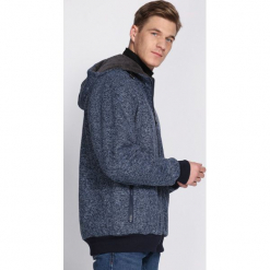 Granatowa Bluza Extrovert. Szare bluzy z kapturem męskie Born2be, z dresówki. Za 99.99 zł.