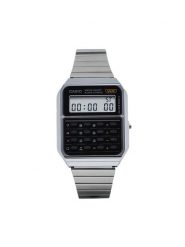 Casio Zegarek Vintage Edgy CA-500WE-1AEF Srebrny. Szare, cyfrowe zegarki męskie Casio, srebrne. Za 309.99 zł.