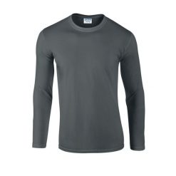 Koszulka Z Długim Rękawem Dla Dorosłych Unisex Soft Touch. Brązowe koszulki męskie z długim rękawem GILDAN, s, bez wzorów, sportowe, bez kołnierzyka, bez ramiączek. Za 49.99 zł.
