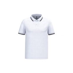 Polo z kontrastowymi wstawkami Kariban. Białe koszulki polo męskie KARIBAN, m, bez wzorów, bez kołnierzyka, bez ramiączek. Za 125.50 zł.