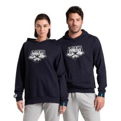 Bluza Arena Arena Hooded Sweat Graphic z kapturem. Niebieskie bluzy z polaru męskie ARENA, m, bez wzorów, z bawełny, sportowe, bez ramiączek, z kapturem. Za 269.99 zł.