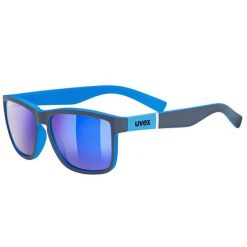 Okulary Uvex przeciwsłoneczne Lgl 39 Mirror Blue 5416. Szare okulary przeciwsłoneczne męskie Uvex, bez wzorów, z tworzywa sztucznego, sportowe, sztuczne. Za 150.70 zł.
