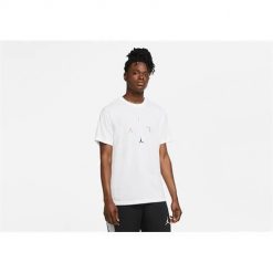Koszulka sportowa męska Nike Air Jordan Dri-fit. Białe t-shirty sportowe męskie Nike, m, bez wzorów, sportowe, bez ramiączek. Za 227.00 zł.