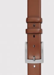 PAKO LORENTE - Kamelowy skórzany pasek męski. Paski męskie Pako Lorente, bez wzorów, ze skóry. Za 149.99 zł.