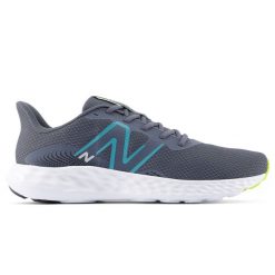 Buty męskie New Balance 411 v3 M41128A – szare. Szare buty treningowe męskie New Balance, bez wzorów, bez zapięcia, do biegania. Za 229.99 zł.