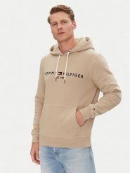 Tommy Hilfiger Bluza Logo MW0MW11599 Beżowy Regular Fit. Brązowe bluzy nierozpinane męskie Tommy Hilfiger, m, bez wzorów, z bawełny, bez ramiączek, bez kaptura. Za 359.99 zł.
