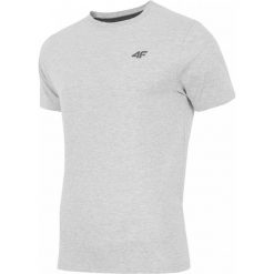T-shirt męski TSM002 - jasny szary melanż. T-shirty męskie marki 4f. W wyprzedaży za 39.99 zł.