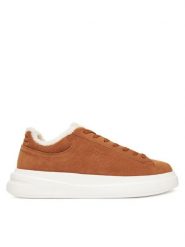 Guess Sneakersy FMFBAN LEP12 Brązowy. Brązowe buty sportowe na co dzień męskie Guess, m, z aplikacjami, ze skóry, bez ramiączek, bez kaptura. Za 449.99 zł.