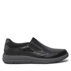 Półbuty Josef Seibel. Czarne codzienne półbuty męskie Josef Seibel, bez wzorów, bez obcasa, bez zapięcia. Za 259.99 zł.
