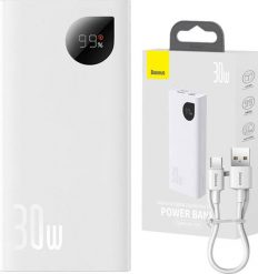 Powerbank Baseus Szybko ładujący Power Bank Baseus Adaman2 10000mAh 30W (biały). Białe powerbanki Baseus. Za 121.77 zł.
