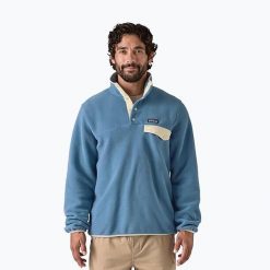 Bluza trekkingowa męska Patagonia LW Synch Snap-T P/O. Niebieskie bluzy nierozpinane męskie Patagonia, m, bez wzorów, bez ramiączek, bez kaptura. Za 359.99 zł.