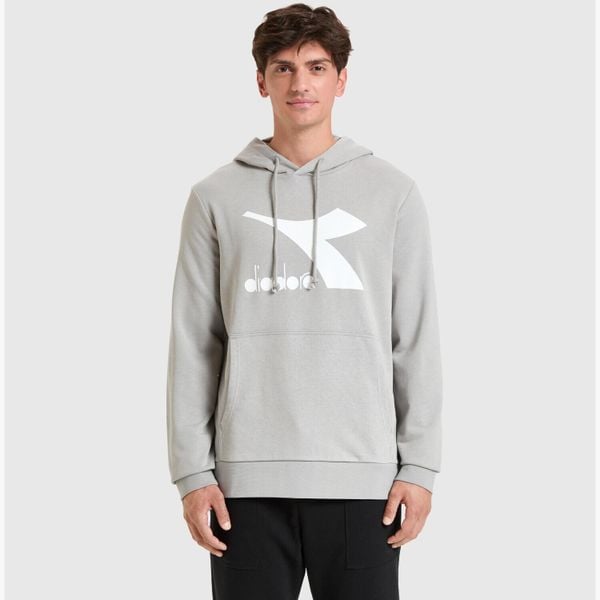 Bluza męska DIADORA HOODIE BIG LOGO. Szare bluzy nierozpinane męskie Diadora, m, bez wzorów, bez ramiączek, bez kaptura. Za 99.99 zł.