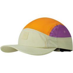 Czapka z daszkiem BUFF 5 PANEL GO CAP DOMUS APRICOT. Zielone czapki męskie Buff, bez wzorów, sportowe. Za 169.90 zł.