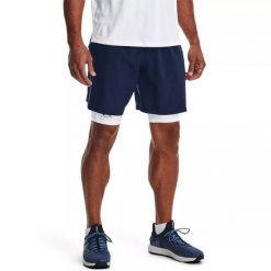 Spodenki treningowe męskie lekkie Under Armour 1370388. Niebieskie szorty sportowe męskie Under Armour, bez wzorów. Za 169.99 zł.