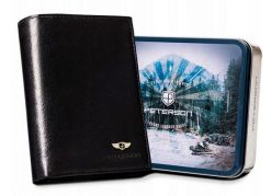 Portfel skórzany Peterson [DH] PTN 334-P czarny. Czarne portfele męskie Peterson, bez wzorów, ze skóry. Za 104.00 zł.