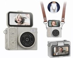 Aparat cyfrowy Xrec Mini Aparat Kamera Retro Video 2k Wisiorek Breloczek Obrotowy Ekran / Xrec X7 / Beżowy. Aparaty kompaktowe Xrec. Za 149.99 zł.