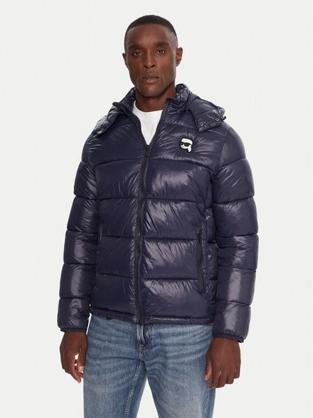 KARL LAGERFELD Kurtka zimowa 505022 554590 Granatowy Regular Fit. Niebieskie kurtki męskie KARL LAGERFELD, na zimę, m, bez wzorów, z syntetyku, bez ramiączek, bez kaptura. Za 829.00 zł.