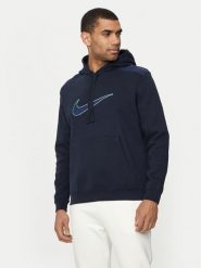 Nike Bluza FN0247 Granatowy Regular Fit. Niebieskie bluzy nierozpinane męskie Nike, m, bez wzorów, z bawełny, bez ramiączek, bez kaptura. Za 259.99 zł.