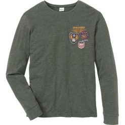 Shirt z długim rękawem Regular Fit bonprix oliwkowy melanż. Koszulki męskie z długim rękawem marki 4f. Za 54.99 zł.