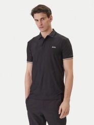 BOSS Polo Chip Hexa 50554561 Czarny Regular Fit. Czarne koszulki polo męskie Boss, m, bez wzorów, z syntetyku, bez kołnierzyka, bez ramiączek. Za 629.99 zł.